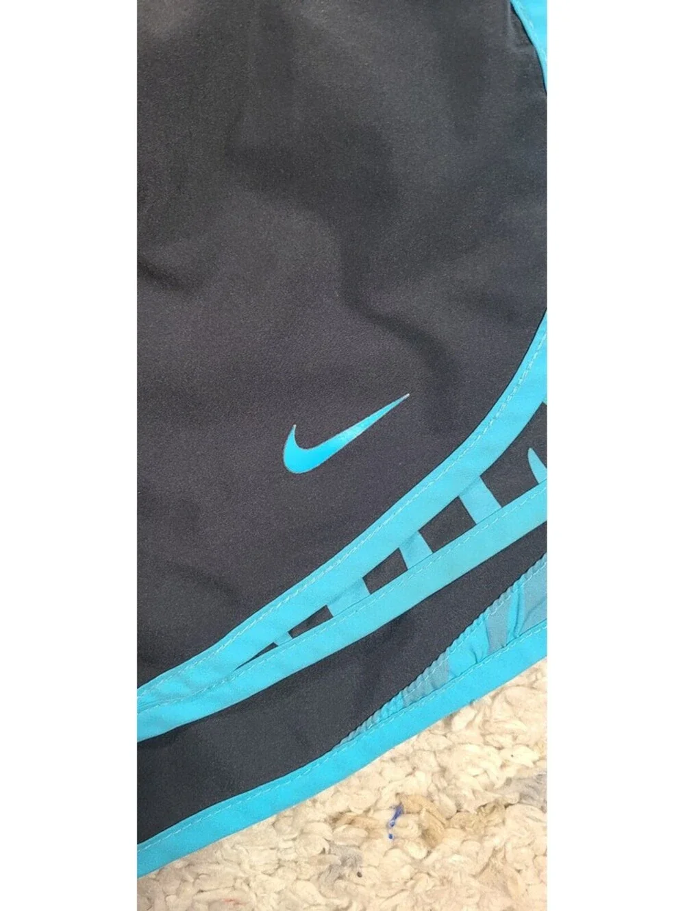Nike Dri-FIT Women's Athletic Shorts Black and Blue Size Small